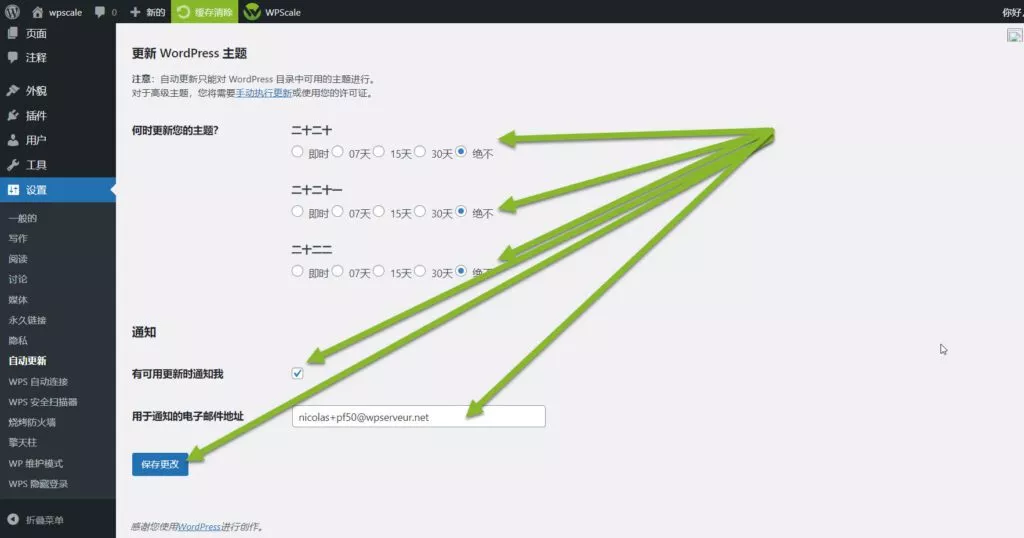 自动更新插件插图1 wordpress自动更新插件设置